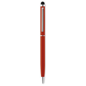 ALBERT hliníkové guľ. pero so stylusom, modrá n., červené