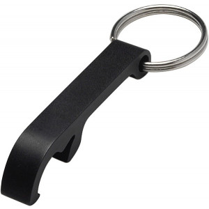 ALVAR kovový otvárač / prívesok na kľúče, čierna