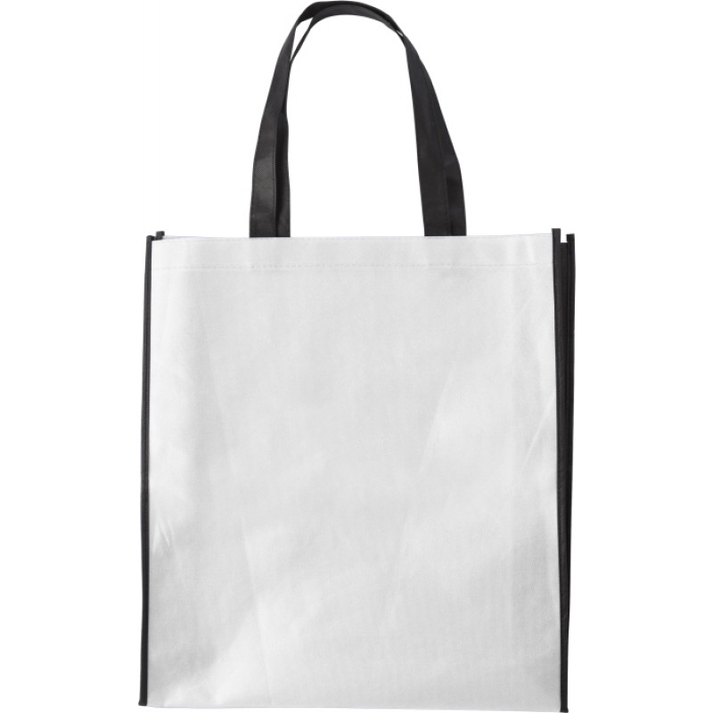 ASUKA dvojfarebná taška z netkanej textílie, biela