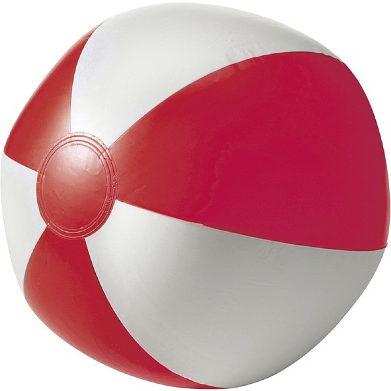 BALON plážová nafukovacia lopta, biela/červená