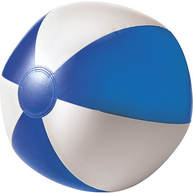 BALON plážová nafukovacia lopta, biela/modrá