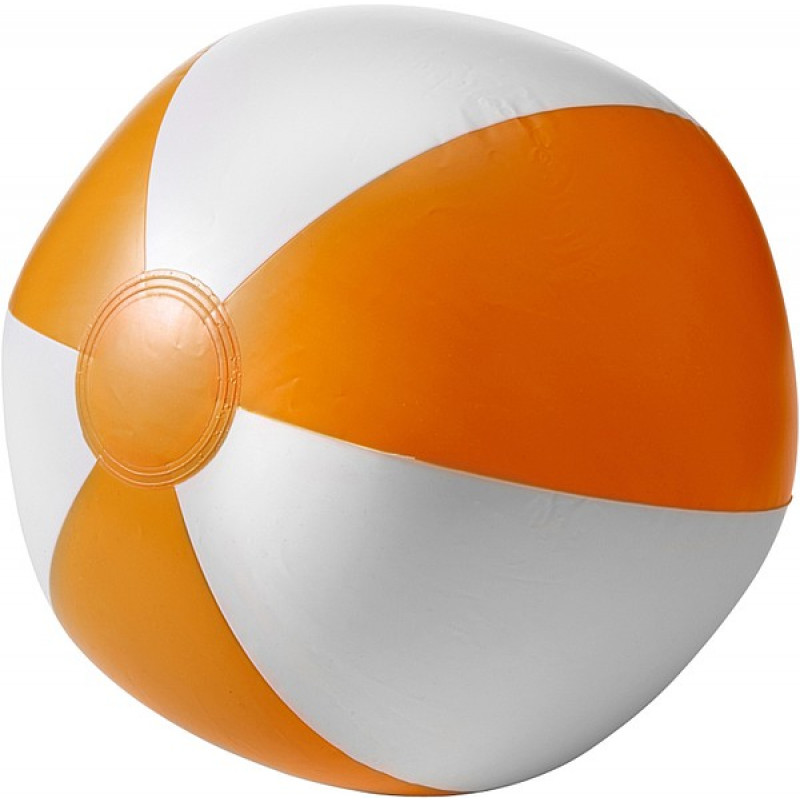 BALON plážová nafukovacia lopta, biela/oranžová