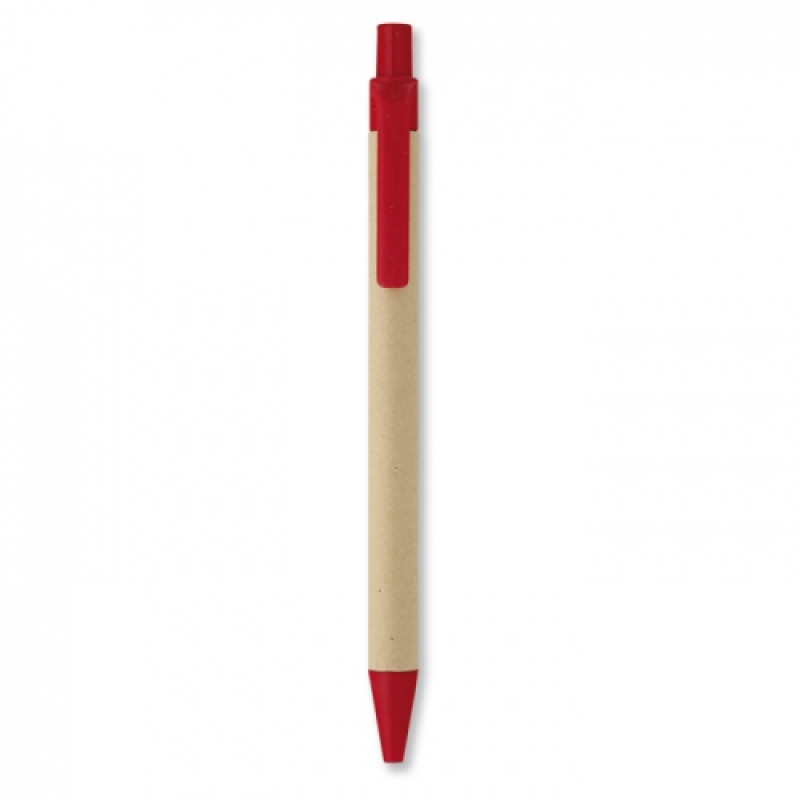 BURGE biologicky rozložiteľné guličkové pero (modrá n.), červená