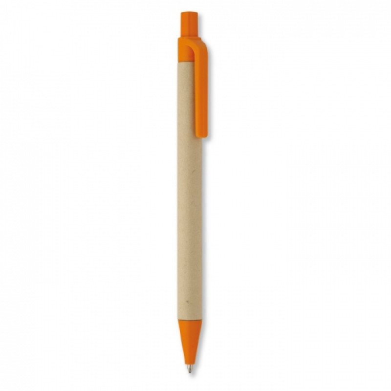 BURGE biologicky rozložiteľné guličkové pero (modrá n.), oranž.