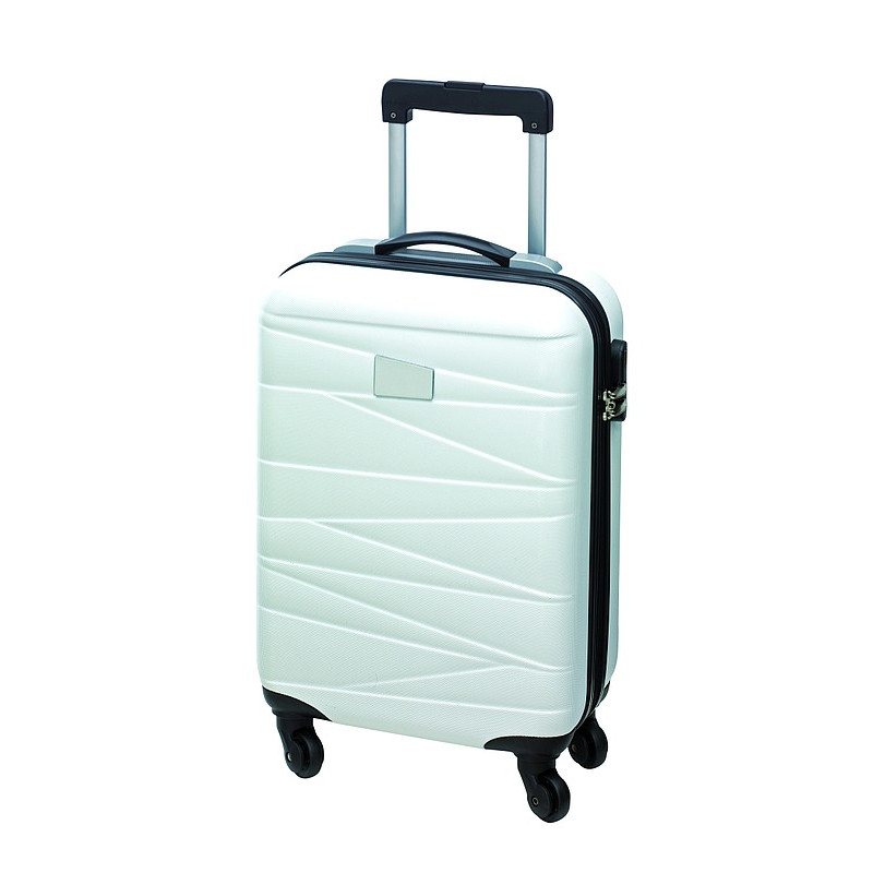 Cestovní kufr na kolečkách, stříbrný
