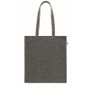 Ekologická nákupní taška s dlouhými uchy, z recyklované bavlny, černá