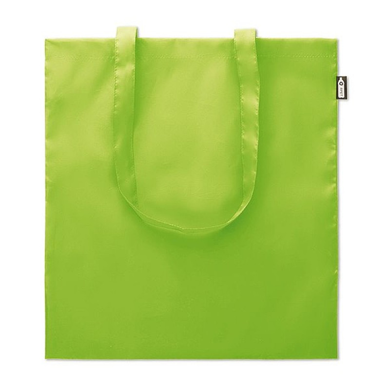 Ekologická nákupní taška s dlouhými uchy, z recyklovaných PET lahví, světle zelená