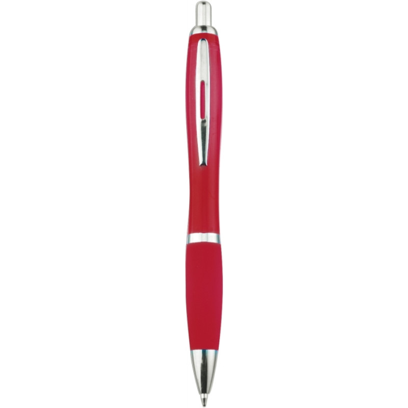JORGE plastové guličkové pero (modrá n.), červená