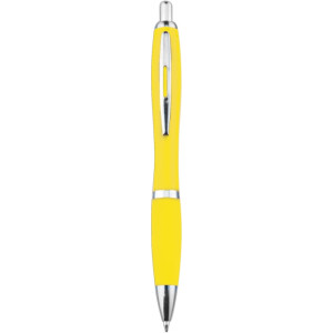 JORGE plastové guličkové pero (modrá n.), žltá