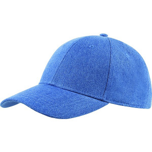 KALEA Šesťpanelová čiapka s vystuženým čelom v džínsovom dizajne, modrá