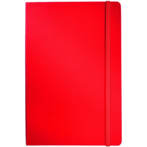 KALON zápisník A5, zatváranie na gumičku, červená