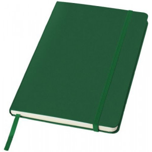 KALON zápisník A5, zatváranie na gumičku, zelená