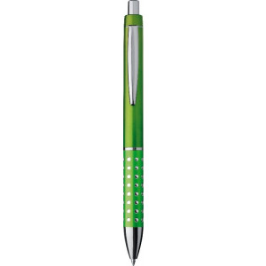LANDRY plastové guličkové pero (modrá n.), svetlo zelená