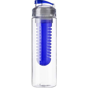 LEDOR transp.fľaša na vodu so sitkom na ovocie, 650 ml, modrá