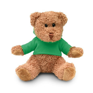 Medvedík v tričku s kapucňou, zelený