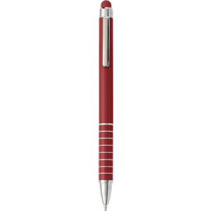 MENTAN kovové guličkové pero so stylusom (modrá n.), červená