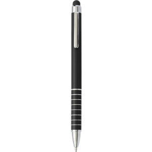 MENTAN kovové guličkové pero so stylusom (modrá n.), čierna