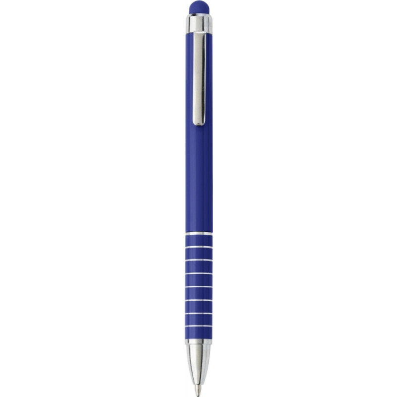 MENTAN kovové guličkové pero so stylusom (modrá n.), modrá