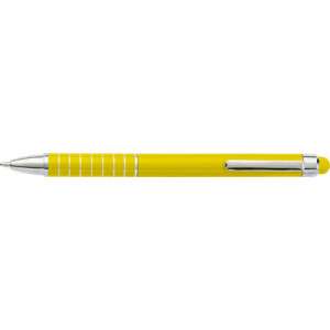 MENTAN kovové guličkové pero so stylusom (modrá n.), žltá