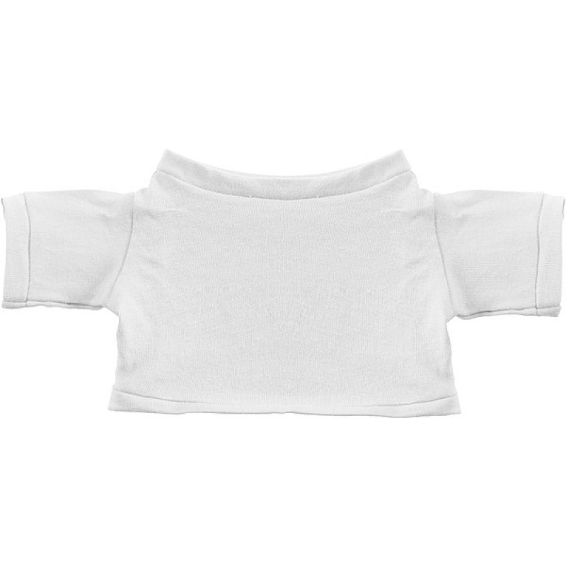MINITRIČKO bavlnené tričko na plyšové zvieratko 20 cm, biela