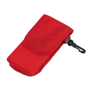 NADINA skladacia nákupná taška s karabínkou, červená