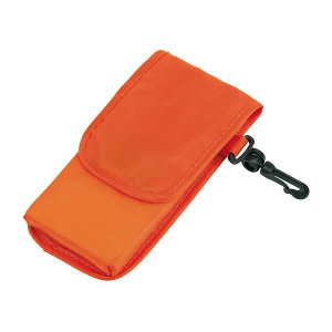 NADINA skladacia nákupná taška s karabínkou, oranžová