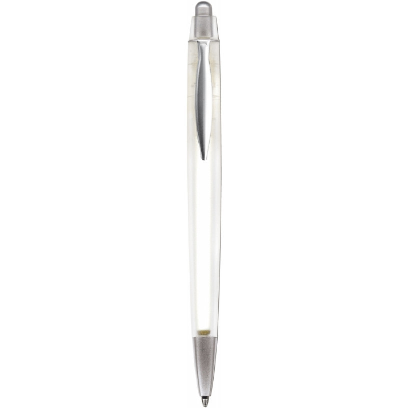 NERO plastové guličkové pero (modrá n.), biela
