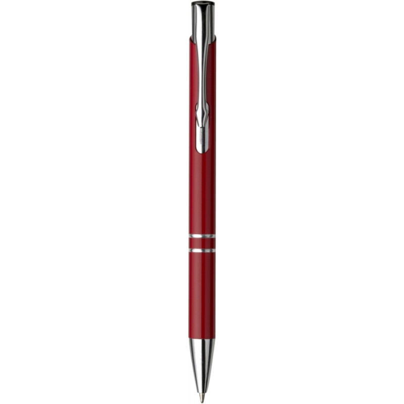 NILES kovové guličkové pero (modrá n.), červená