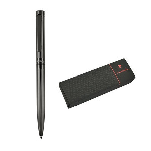 PIERRE CARDIN RENEE guličkové pero (modrá, čierna n.) v krabičke, gunmetal