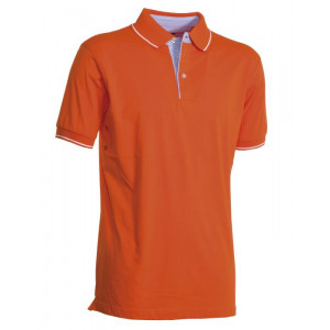 Polokošeľa PAYPER CAMBRIDGE oranžová/biela XXXL