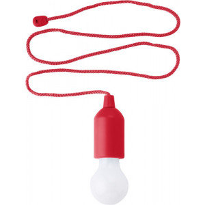 PULLER závesné svetlo v tvare žiarovky 1 LED, červená