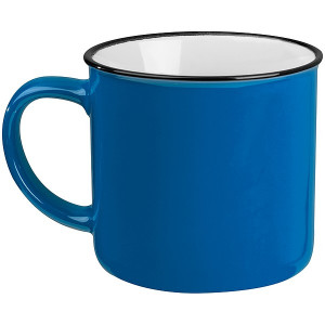 ROBAL KERAMICKÝ HRNČEK V DIZAJNE PLECHÁČIKOV, 350ML, MODRÝ