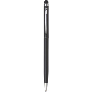 RUBBY kovové guličkové pero so stylusom (modrá n.), čierna