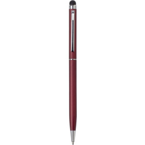RUBBY kovové guličkové pero so stylusom (modrá n.), vínová