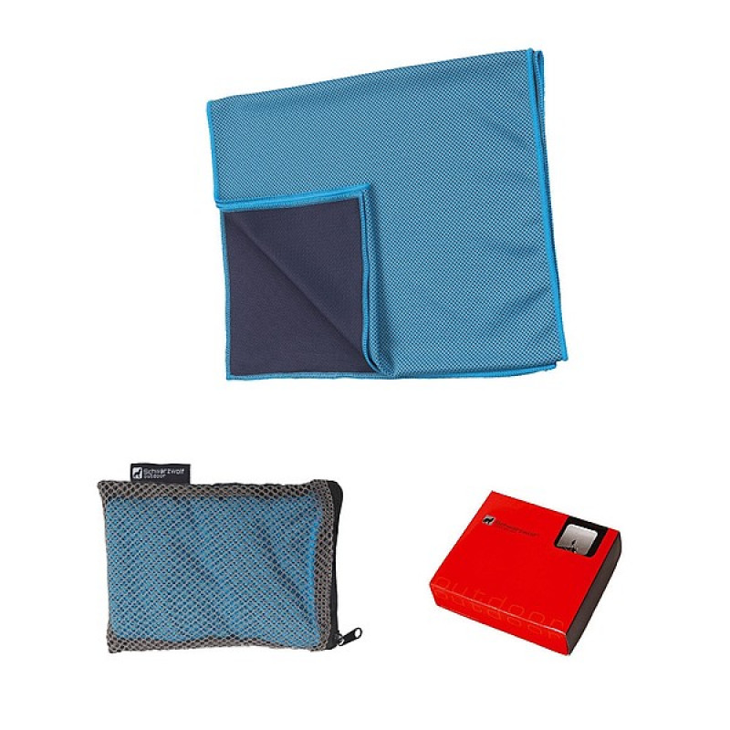 SCHWARZWOLF LANAO outdoorový chladiaci uterák, modrá