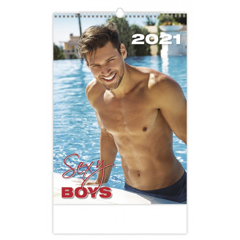 Sexy Boys 2022, nástěnný kalendář, prodloužená záda