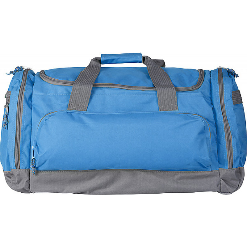 Sportovní cestovní taška s množstvím přihrádek, světle modrá