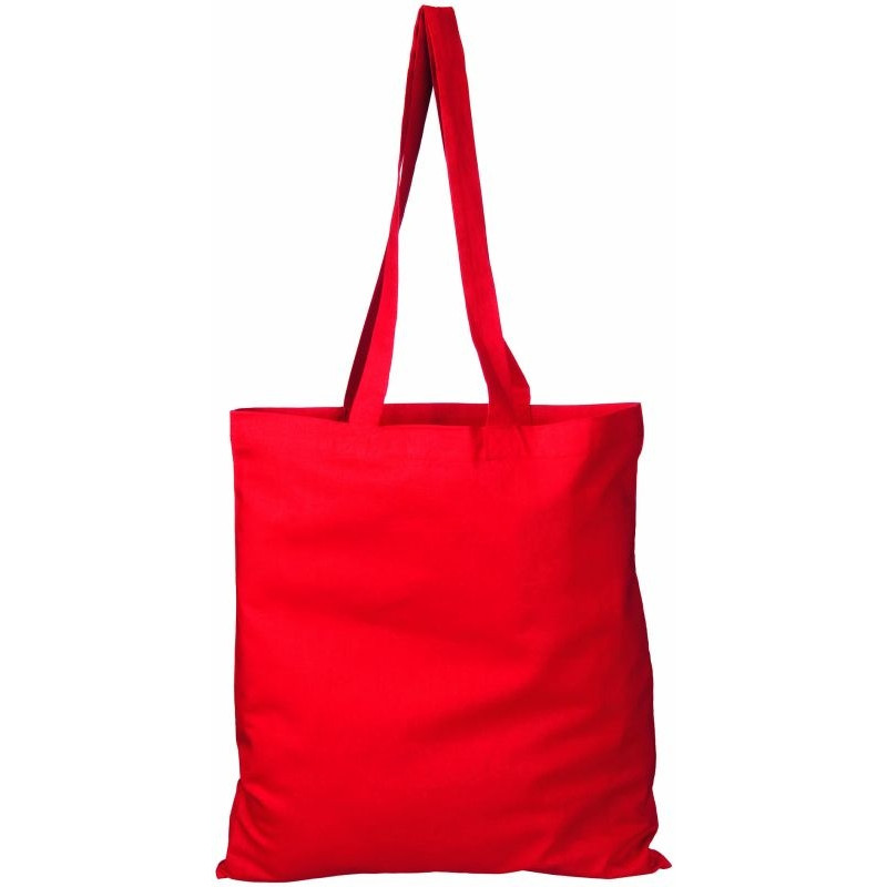 TOMAN bavlnená nákupná taška, červená