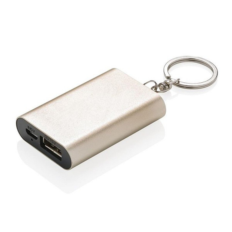 TORMA powerbanka 1000 mAh/kľúčenka, zlatá