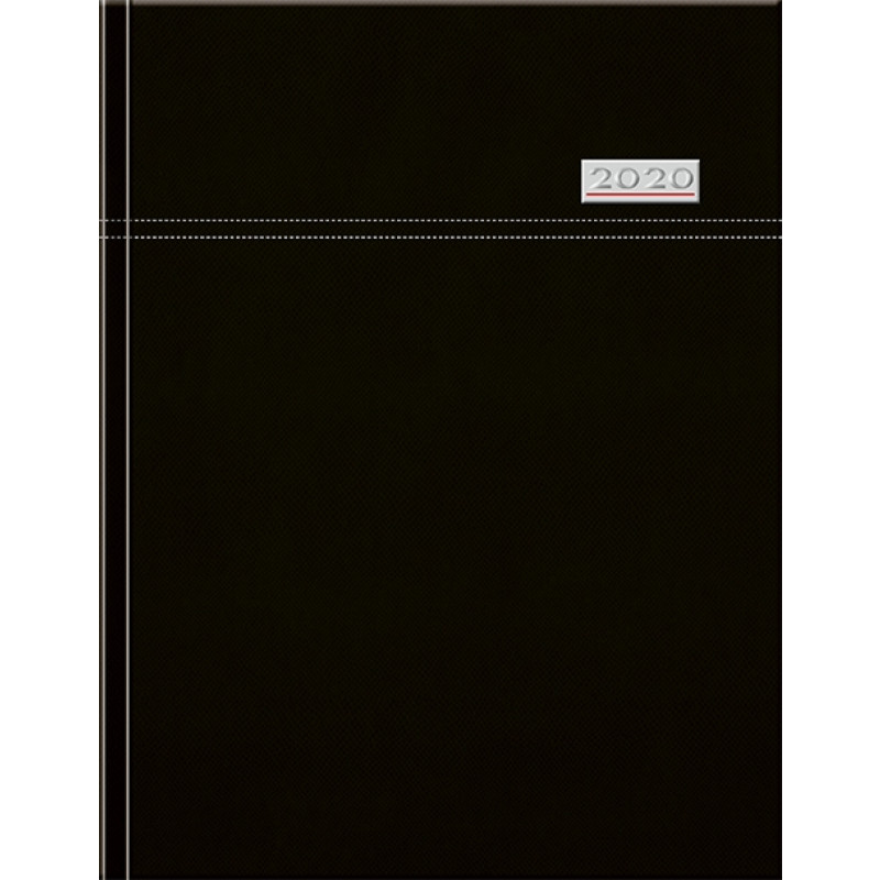 TOSCANA - MANAGER diár, 20,2 x 26 cm, 2020, čierna