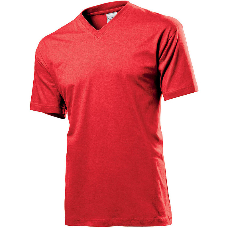 Tričko STEDMAN CLASSIC V-NECK MEN červená L