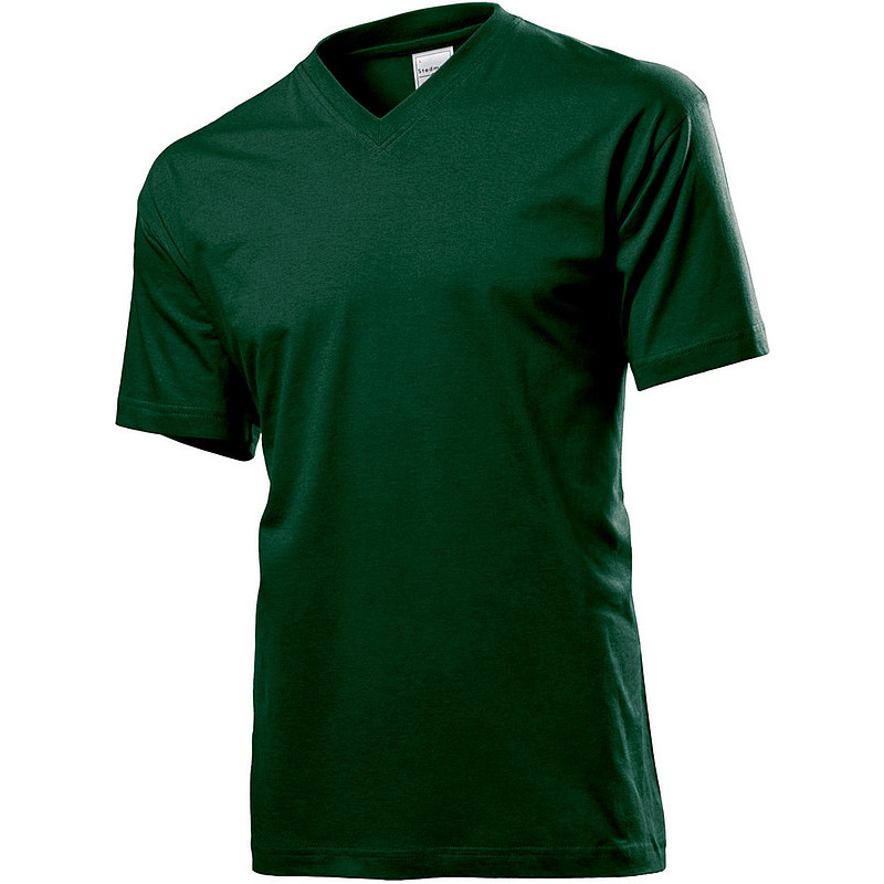 Tričko STEDMAN CLASSIC V-NECK MEN tmavo zelená L