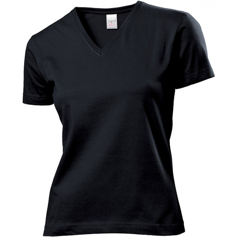 Tričko STEDMAN CLASSIC V-NECK WOMEN čierna XL