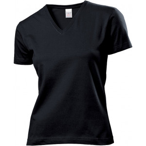 Tričko STEDMAN CLASSIC V-NECK WOMEN čierna XXL