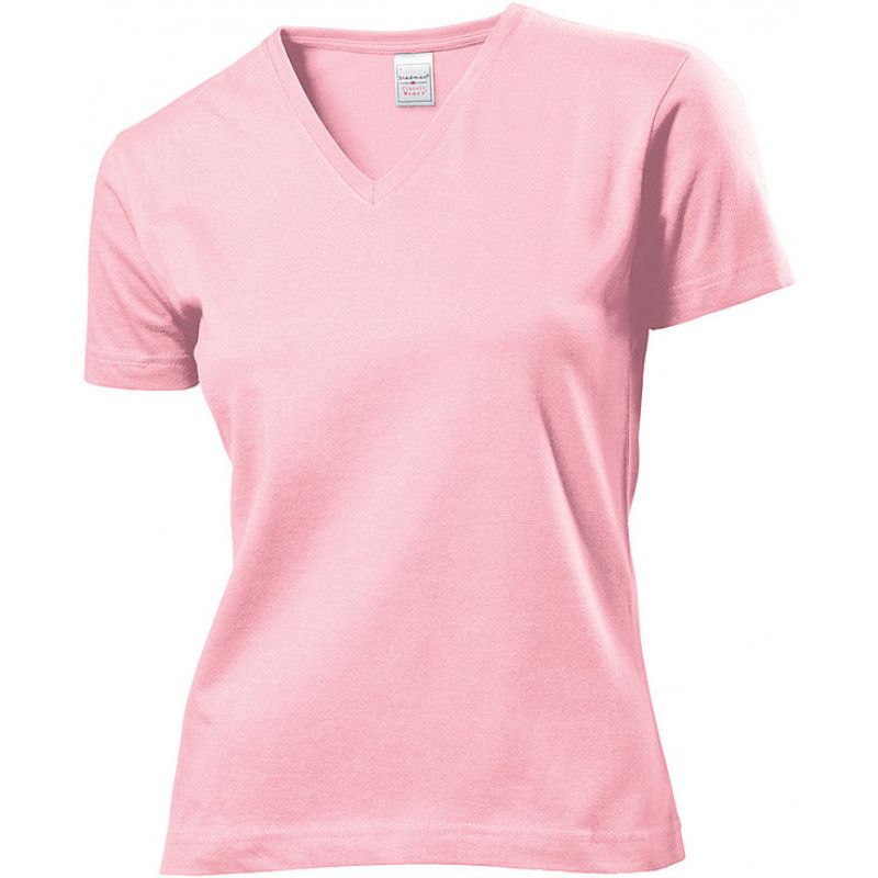 Tričko STEDMAN CLASSIC V-NECK WOMEN světle růžová S