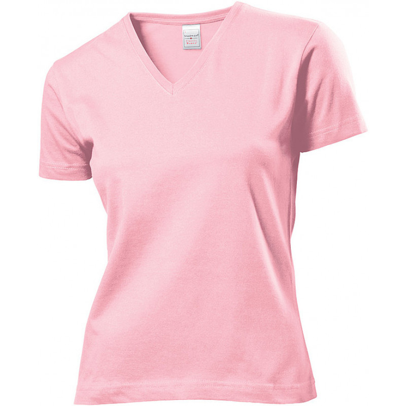 Tričko STEDMAN CLASSIC V-NECK WOMEN světle růžová XL