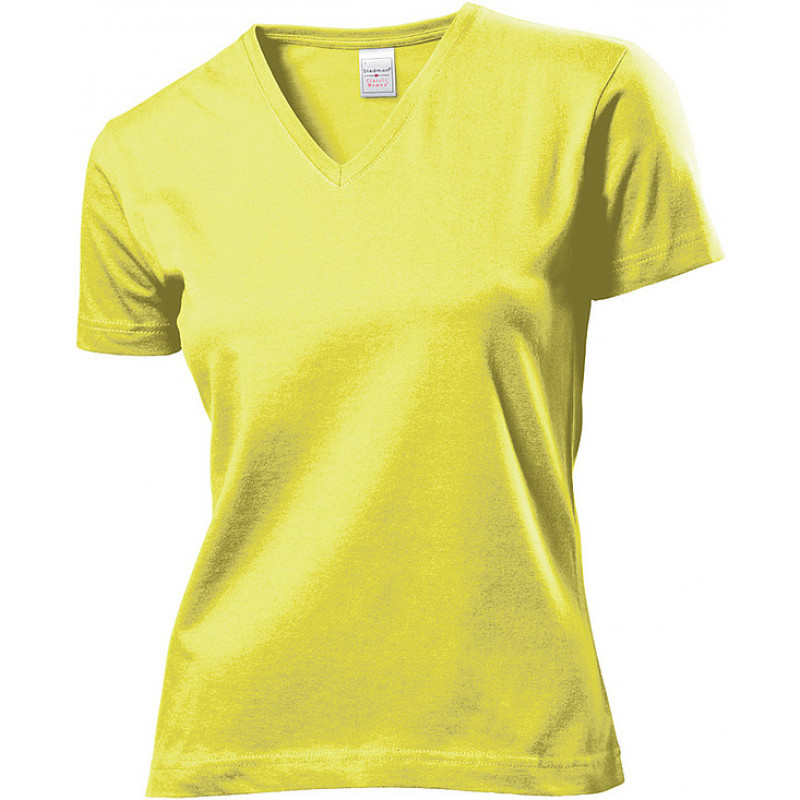 Tričko STEDMAN CLASSIC V-NECK WOMEN světle žlutá XXL