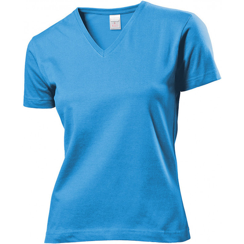 Tričko STEDMAN CLASSIC V-NECK WOMEN svetlo modrá XL