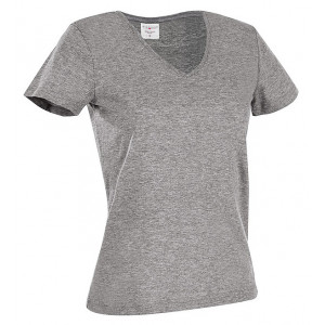 Tričko STEDMAN CLASSIC V-NECK WOMEN tmavo sivý melír S