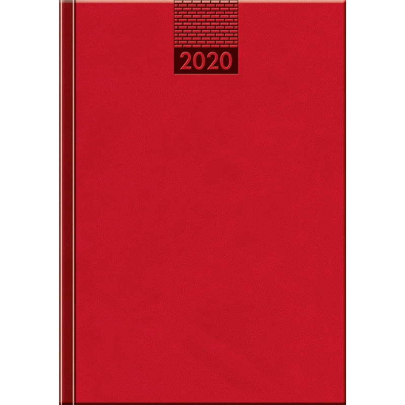 VENETIA - MANAGER diár, 17 x 24 cm, červená, 2020